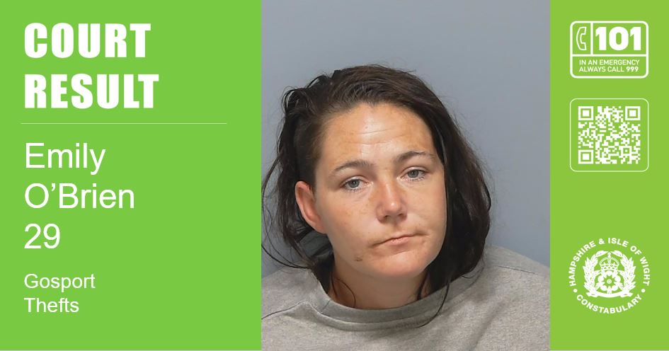 Woman jailed after stealing money from elderly man in Gosport