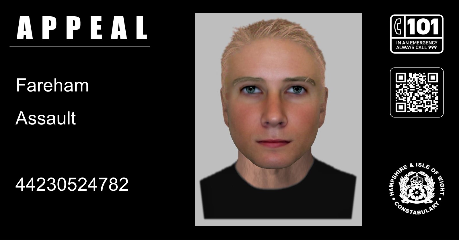 E-fit released as part of Fareham assault investigation