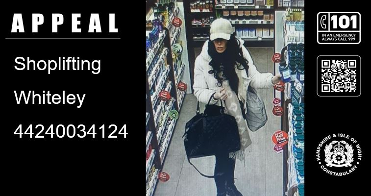 Appeal following Whiteley shoplifting incident